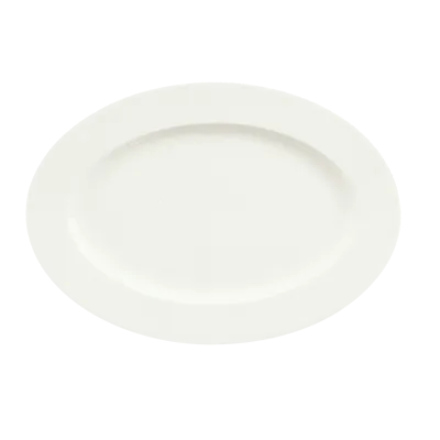 Schonwald 9132033 - Oval Porcelain Platter 12" x 9", Continental White™ Dining, Microwave Dishwasher Safe - 6/Case