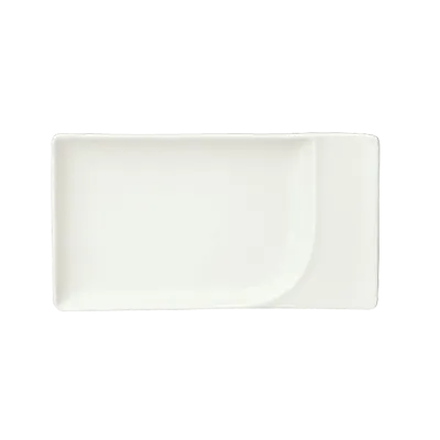 Schonwald 9132111 - Rectangular 7‑3/4" Porcelain Platter, White™, Dishwasher Safe - 12/Case