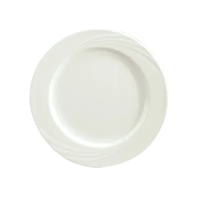 Schonwald 9180025 - 10.125" Round Porcelain Dinner Plate, Continental White™ Finish, - 6/Case