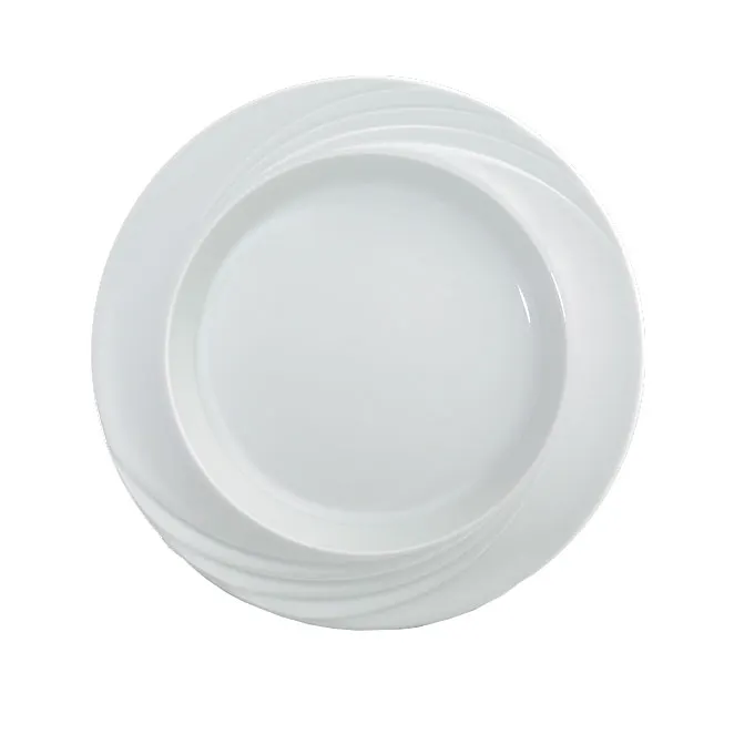 Schonwald 9181826 - Donna Round China Plate, 10.25" Dia x 1.38" H, Porcelain, White - 6/Case