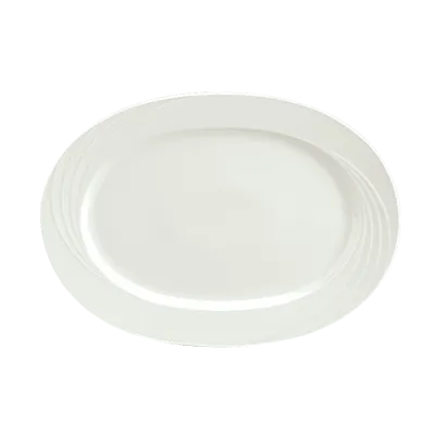 Schonwald 9182033 - Oval Porcelain Platter 13" x 10" Continental White™ Donna Pattern, 6/Case