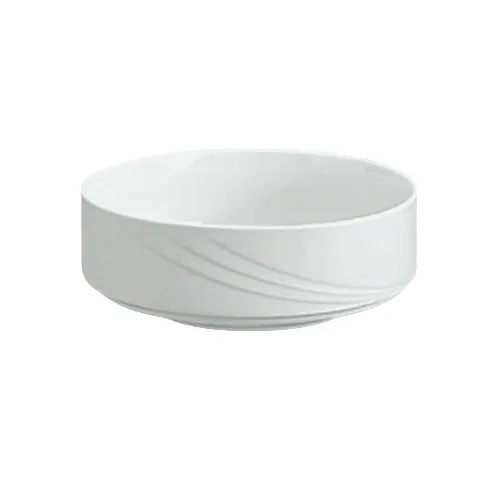 Schonwald 9183112 - 10 oz Round Salad/Fruit Dish, 4¾" Dia x 1½" H, White™ Donna Pattern - 12/Case