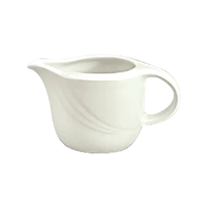 Schonwald 9183835 - 12 oz Porcelain Sauce Boat, Donna Pattern, Continental White™, Handle, 6/Case