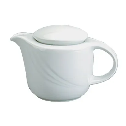 Schonwald 9184335 Teapot, 12 oz, Porcelain, Continental White, 4-1/8"H x 3-7/8"D - 6/Case