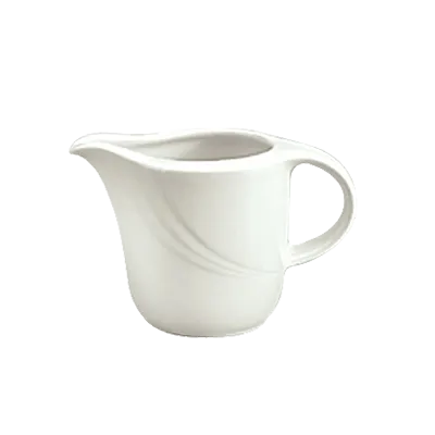 Schonwald 9184715 Creamer Pitcher, 5 oz, Porcelain Donna Pattern, White, With Handle - 12/Case