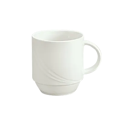 Schonwald 9185628 Mug – 9.5 oz Porcelain Donna Pattern, 3"3/8 H x 3"1/8 W, Stackable - 12/Case