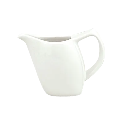 Schonwald 9194715 Creamer Pitcher, 5 oz, 3‑3/4" Height, Porcelain, White™ Gusto Pattern, Handle - 12/Case