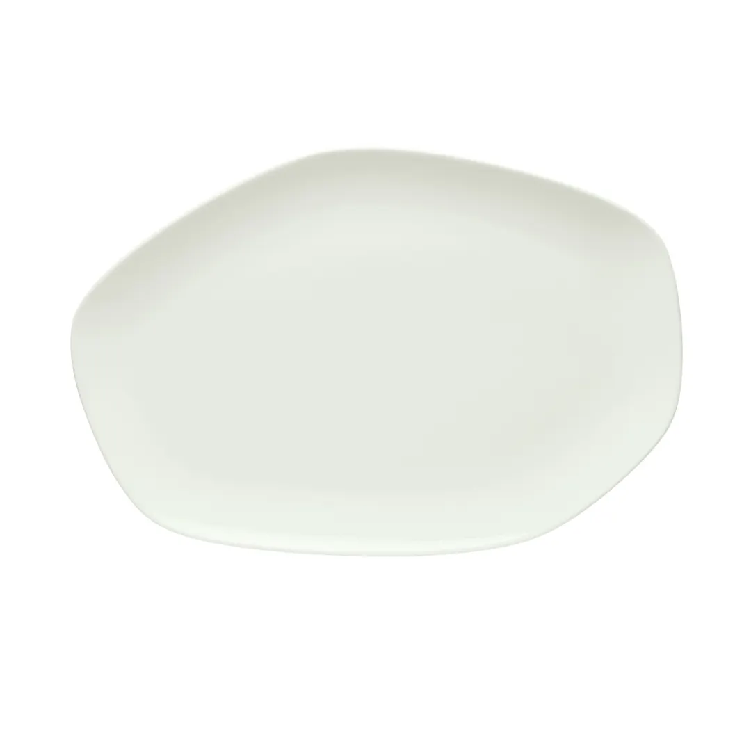 Schonwald 9212633 - Oval Porcelain China Platter 13" x 9", BoneWhite™ Finish, Coupe Rim - 6/Case