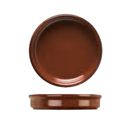 Libbey 922229901 Cazuela Bowl, 6 oz, 5" Dia x 1" H, Terracotta Brown Ceramic, Foot - 24/Case