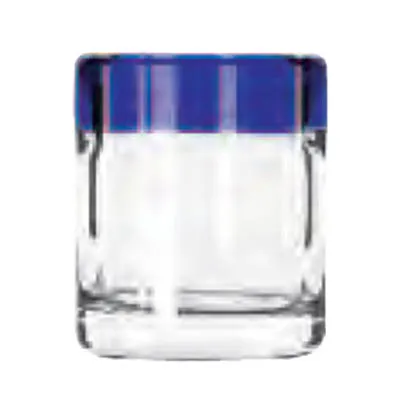 Libbey 92311 Shot Glass – 2.5 oz Glass, Cobalt Blue Rim, 2⅜" H x 2" T, Dishwasher Safe - 24/Case