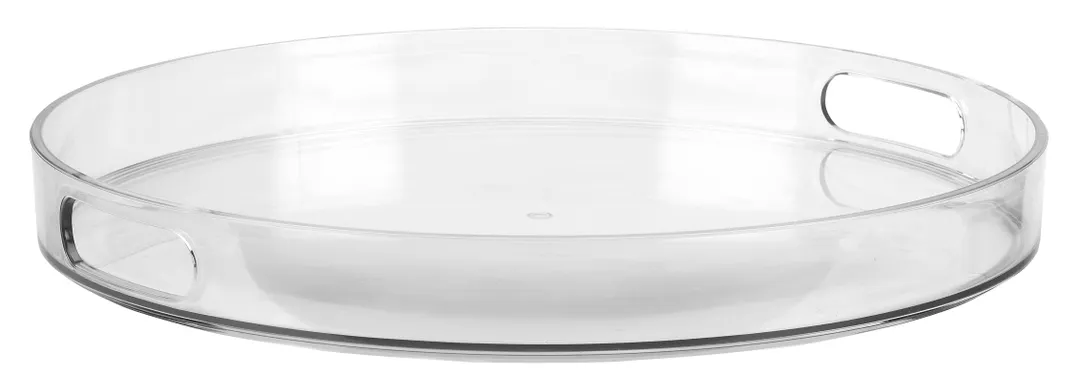 Libbey 92393 Round Serving Tray, 14" Clear Tritan, Dishwasher Safe, BPA‑Free Wake™ Finish - 6/Case