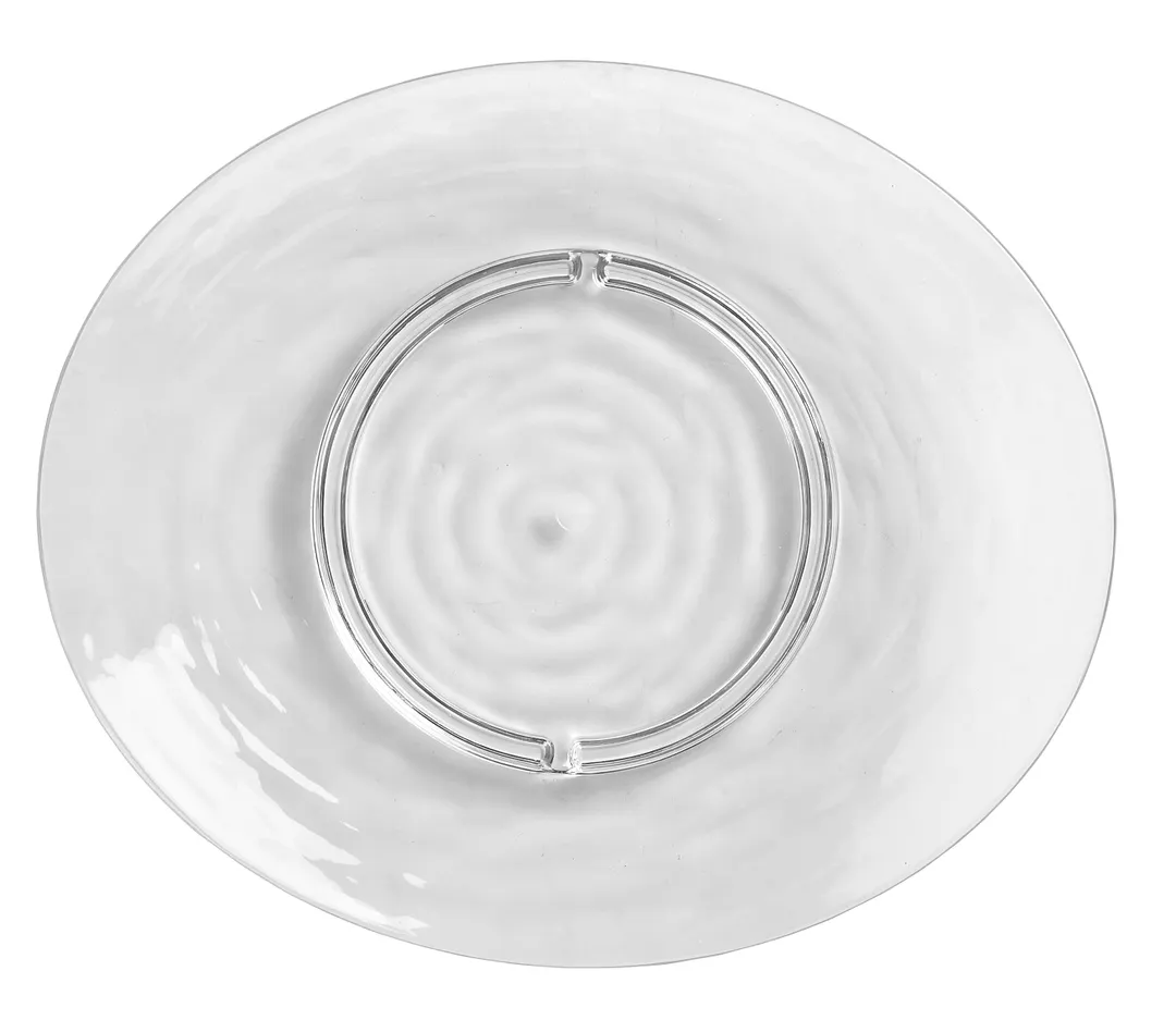 Libbey 92398 - Oval Clear Tritan™ Snack Plate, 8" x 6-7/8" x 1", BPA‑Free - 12/Case