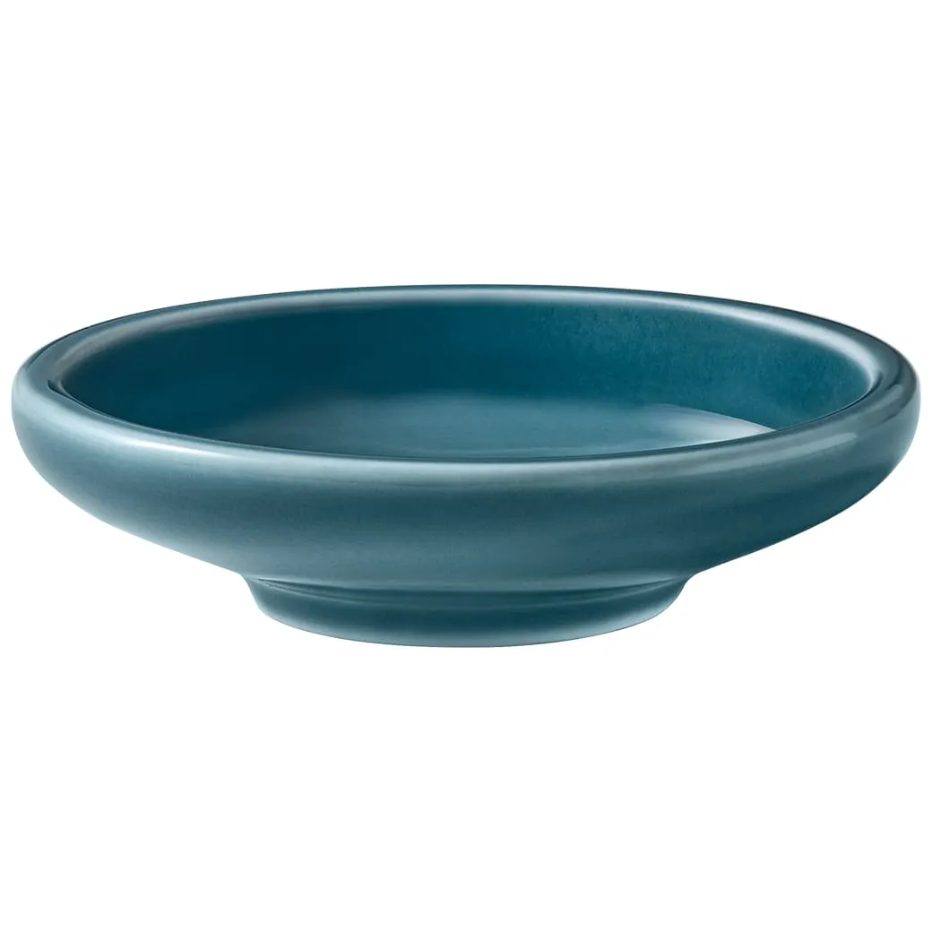 Playground 9251309E - 3" Round Coupe Porcelain Bowl, 1.7 oz, Petrol Blue, Dishwasher Safe - 12/Case