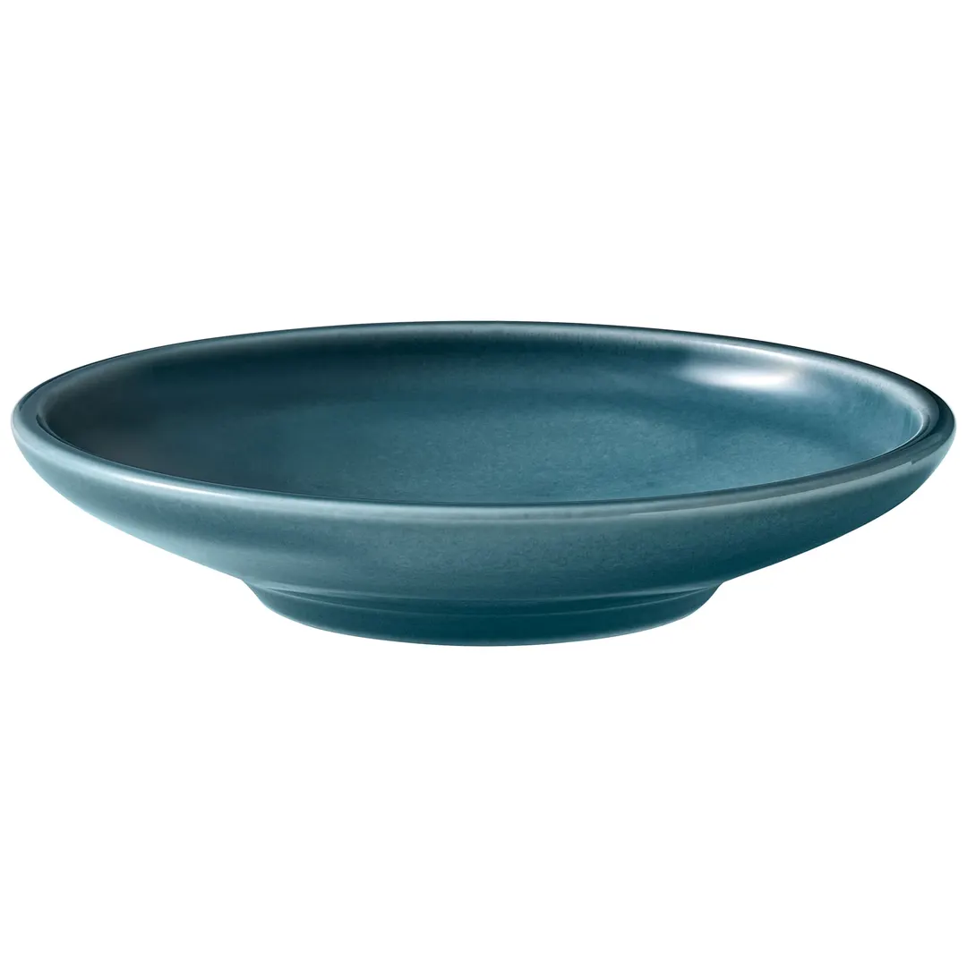 Playground 9251315E - 6" Round Coupe Porcelain Bowl, 8 Oz, Petrol Blue, Dishwasher Safe - 12/Case