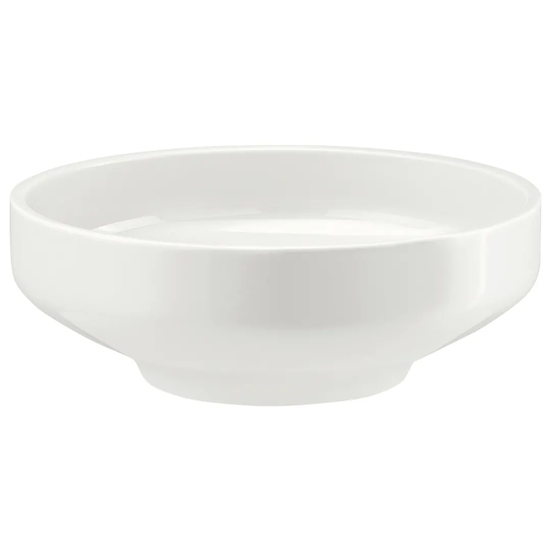 Schonwald 9256615 17‑Oz Porcelain Bowl, 5‑7/8" Dia x 2‑1/8" H, Shiro Finish, Microwave Safe - 3/Case