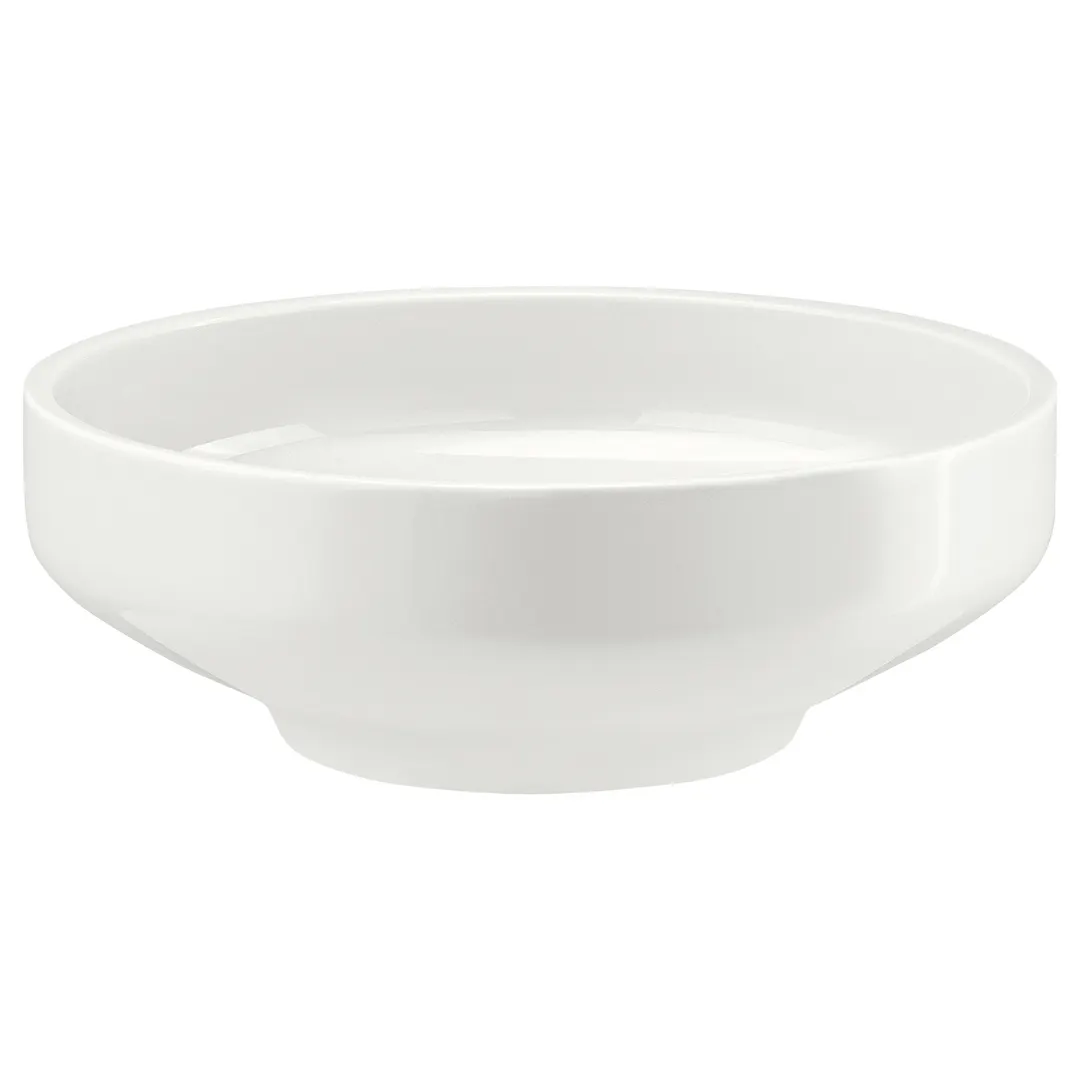 Schonwald 9256619 - 34 oz Porcelain Bowl, 7½" Dia x 2½" H, White Finish, Dishwasher Safe - 2/Case