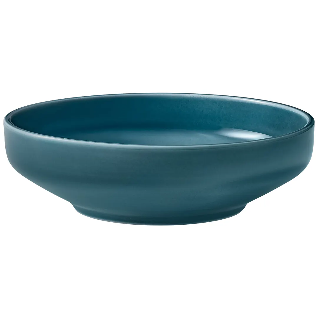 Playground 9256622E - 50.7 Oz Porcelain Bowl, 8 3/4" Dia x 2 1/2" H, Blue, Dishwasher Safe - 3/Case