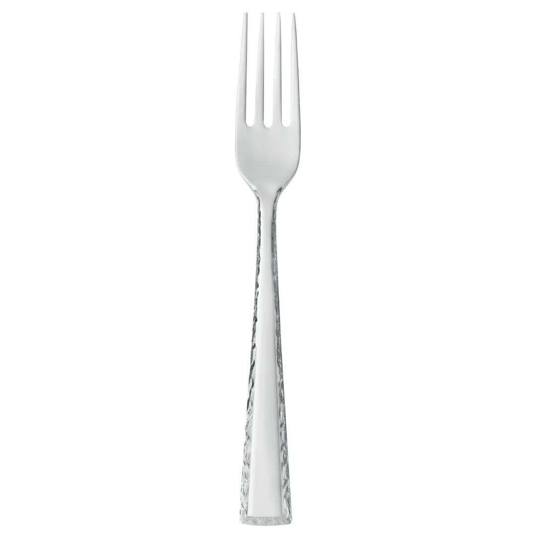 Libbey 926-038 Salad Fork – 7" Hammered Handle, 18/8 Stainless Steel, 4.5mm Thick, Conde™ - 12/Case