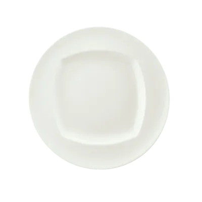 Schonwald 9320026 China Plate, 10.125" Round Porcelain, Continental White Event Pattern - 6/Case