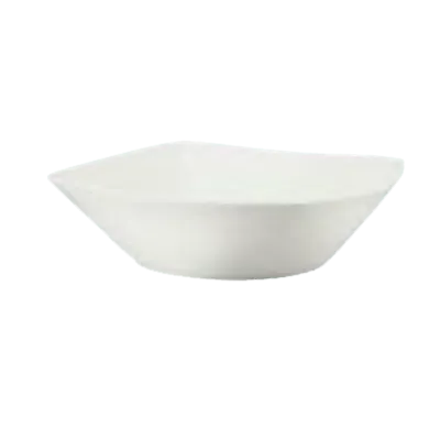 Schonwald 9323266 Square Porcelain Bowl, 13.5 Oz, 5" x 5" Low Profile, White Pattern - 6/Case