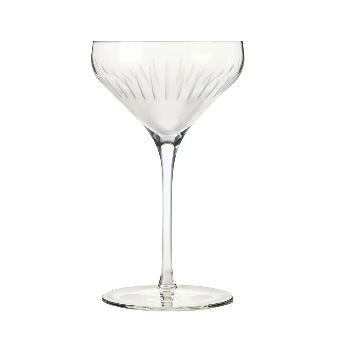Reserve by Libbey 9329/AM8Y8J - 8 oz Glass Coupe, Saucer Shape, HD2 Rim, 6½" H x 3¾" T - 12/Case