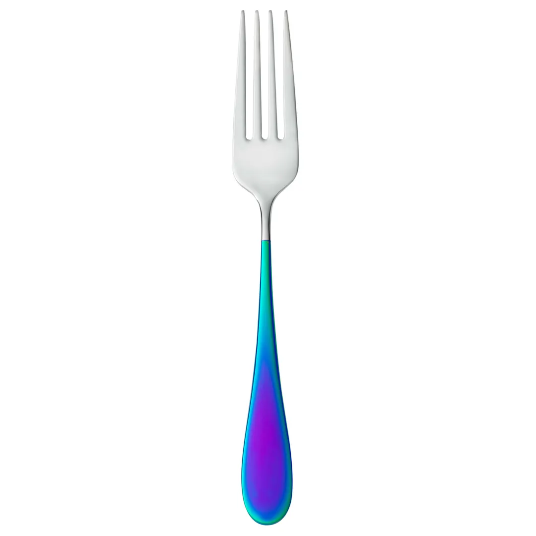 Reserve by Libbey 933027 Dinner Fork - 8-1/8" PVD Handle, Stainless Steel, 8", 4.0 mm Thick - 12/Case