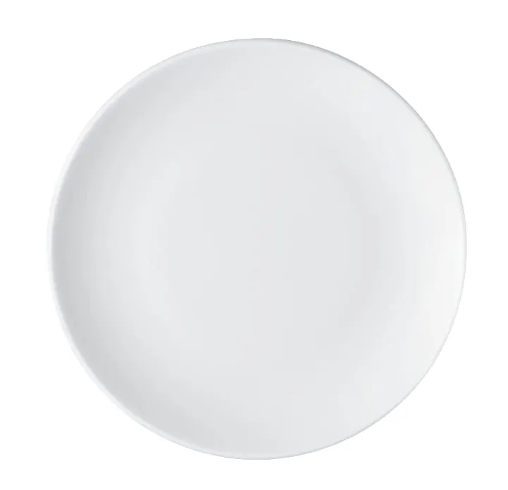 Schonwald 9331227 China Plate – 10¼" Round Coupe Rim Porcelain, White™ Microwave Safe - 6/Case