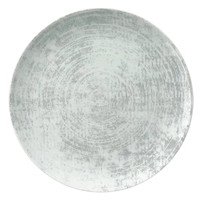 Schonwald 9331232-63070 China Plate, 12.625" Round Coupe Rim Porcelain, Structure Grey - 6/Case