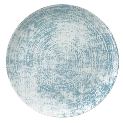 Schonwald 9331232-63072 China Plate, 12.625" Round Coupe Rim Porcelain, Structure Blue - 6/Case