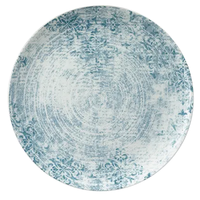 Schonwald 9331232-63073 - 12.625" Round Coupe Rim Porcelain Plate, Structure Blue - 6/Case