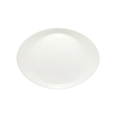 Schonwald 9351222 Oval Porcelain Dinner Plate, 8"¾ x 6"⅝ Continental White, Creative Complements - 12/Case