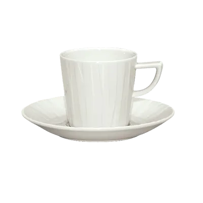Schonwald 9365159 Espresso Cup – 3 oz (1‑11/16”) Porcelain, Continental White™ Pattern - 12/Case