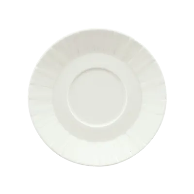 Schonwald 9366959 - Round Porcelain Saucer 4.5" Dia., 1.75" Well, White™ Pattern - 12/Case