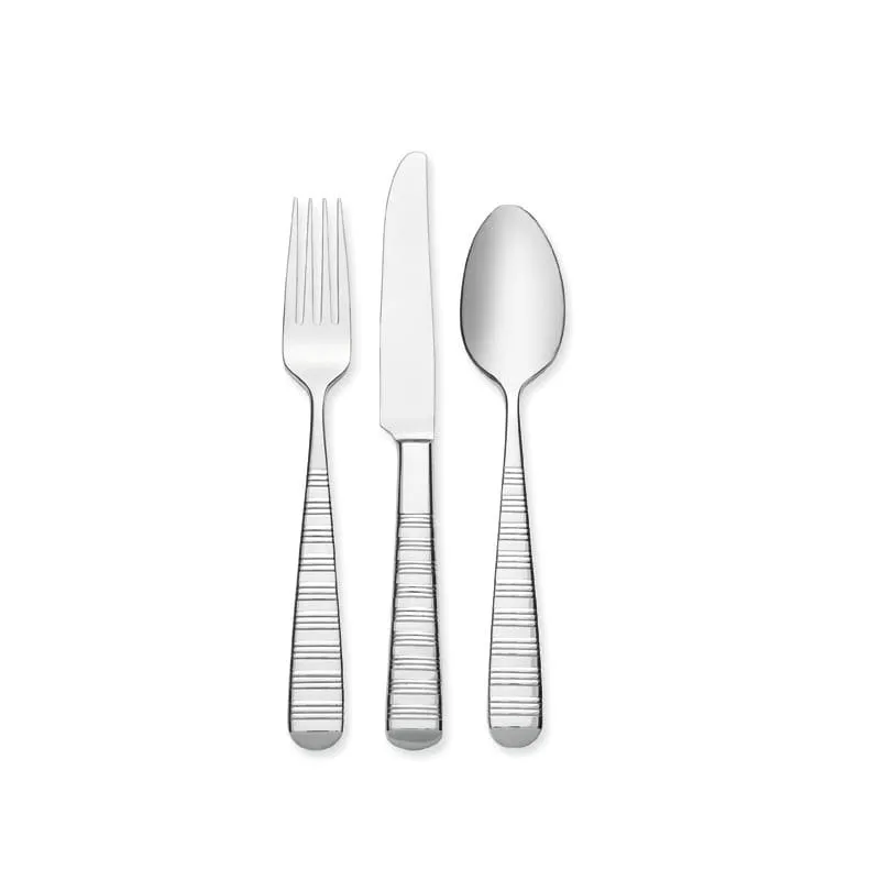 Libbey 938-030 Dinner Fork – 8"1/8" Banded Handles, Mirror Finish, 18/10 Stainless Steel - 12/Case