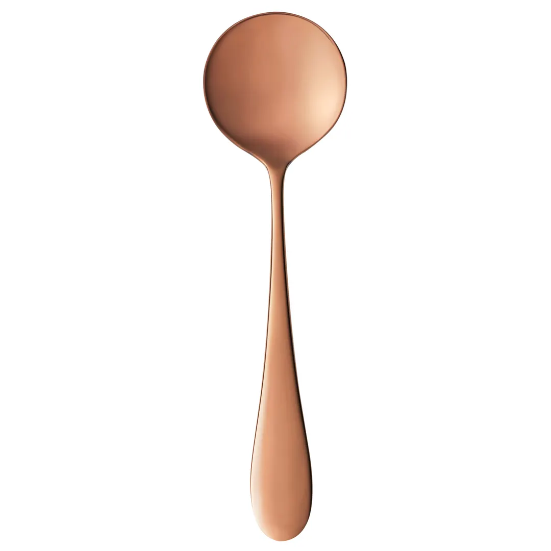 Reserve By Libbey 939-016 - Bouillon Spoon, 6⅜" Length, 18/10 Stainless Steel, PVD Handle - 12/Case