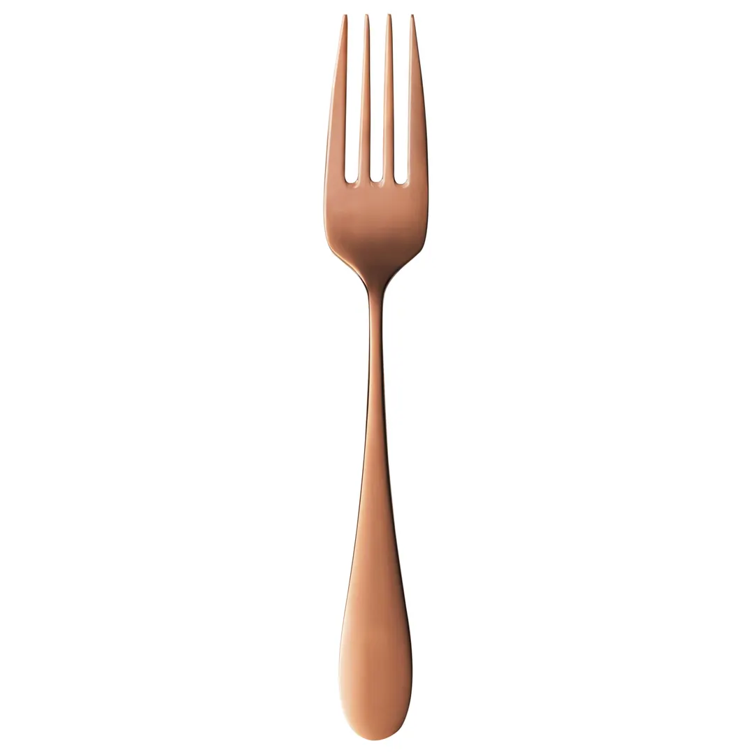 Reserve by Libbey 939-038 Salad Fork, 7" PVD Handle, 18/10 Stainless Steel, Copper Finish - 12/Case