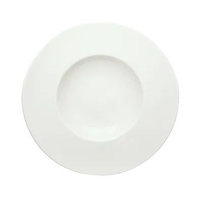 Schonwald 9390128 - 12 oz Round Porcelain Bowl, 11‑1/8" Diameter, Continental White Pattern, 6/Case