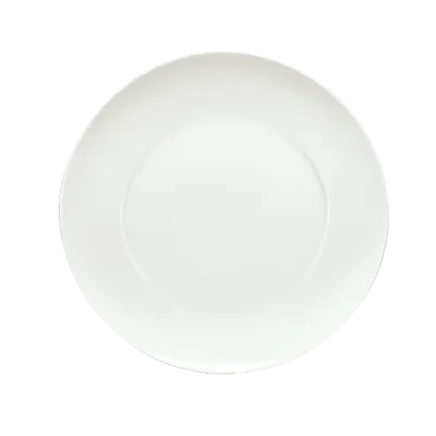 Schonwald 9391216 - 6.375" Porcelain Plate, Continental White, Wide Rim, Grace Pattern - 12/Case