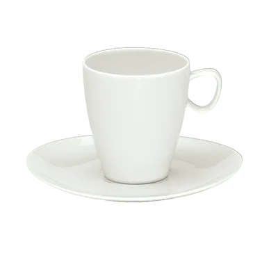 Schonwald 9395160 Espresso Cup – 3.5 oz (1.5" Dia) Porcelain, White™ Grace Pattern - 12/Case
