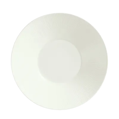 Schonwald 9400016-62987 China Plate, 6½" Round Porcelain, White™ Body, Radial Pattern - 12/Case