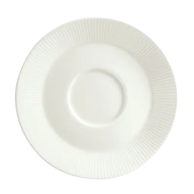 Schonwald 9406918-62987 Round China Saucer, 6¼" Dia, 2⅛" Well, Vitrified Porcelain, White Finish - 12/Case