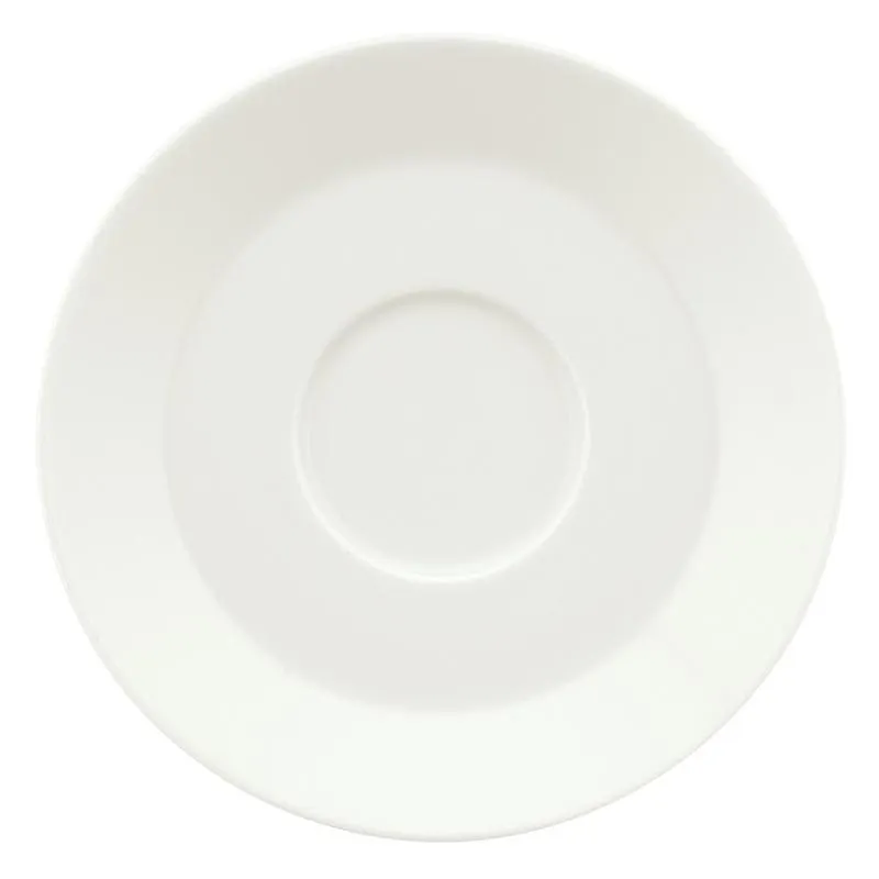 Schonwald 9406918 - Round China Saucer 6¼" Dia., 2⅛" Well, Fully Vitrified Porcelain White™, - 12/Case