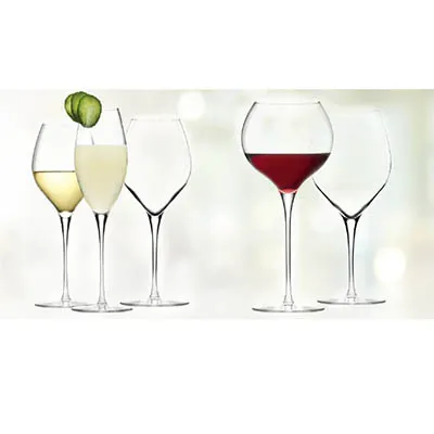 Libbey 9432 Flute Wine Glass, 8‑3/4 oz (9½" H), Tempered Glass Stem with Flat Foot – 12/Case