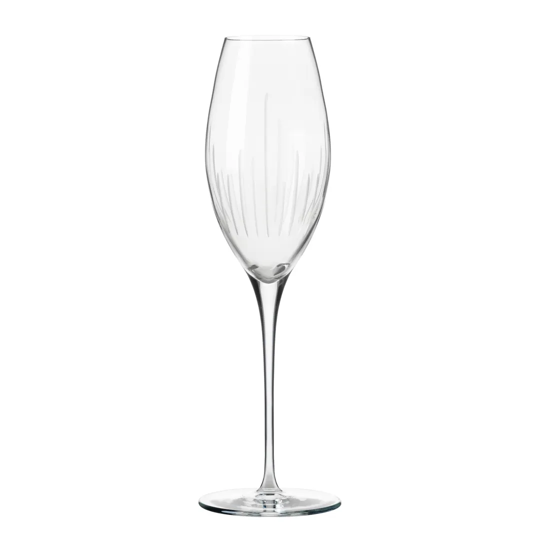 Reserve by Libbey 9432/AM8Y8J - 8.75 oz Clear Flute Wine Glass, 9-1/2" Height, HD2 Rim, - 12/Case
