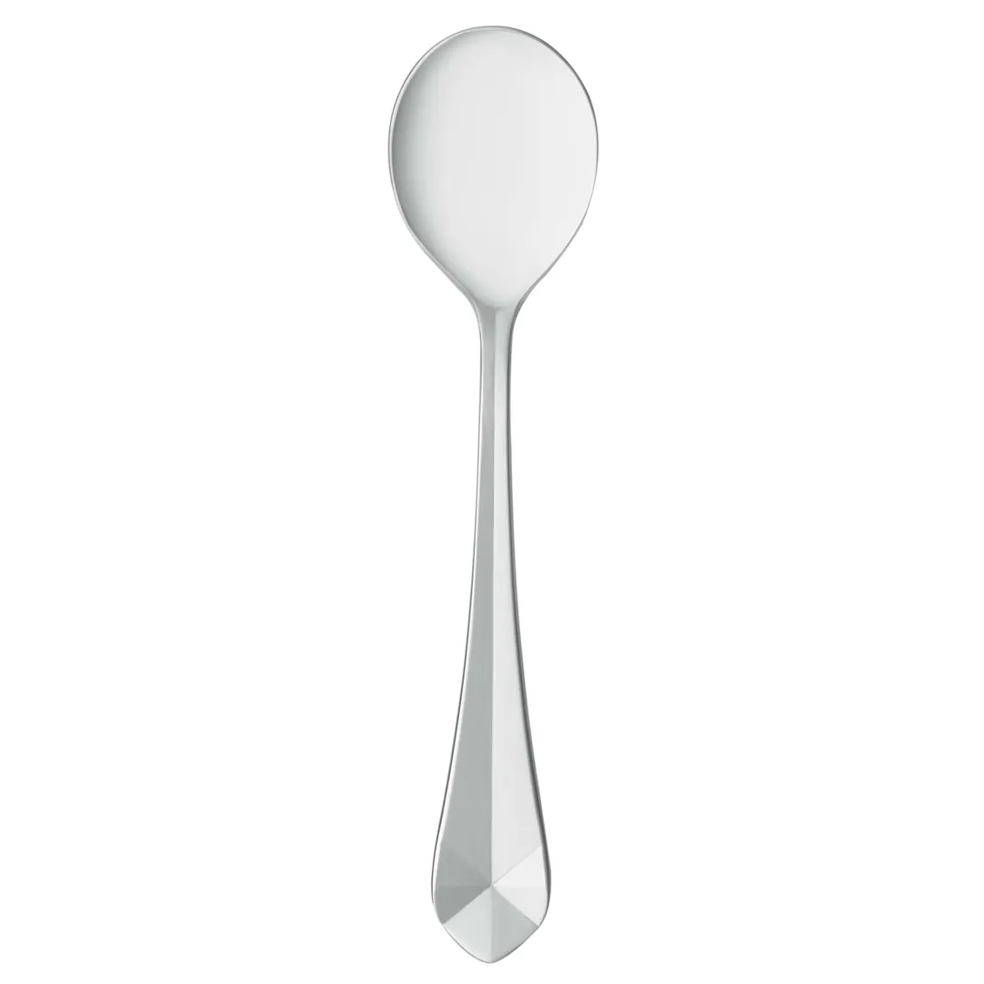 Reserve by Libbey 945016 - Bouillon Spoon, 6½" Faceted, 18/10 Stainless Steel Finish - 12/Case