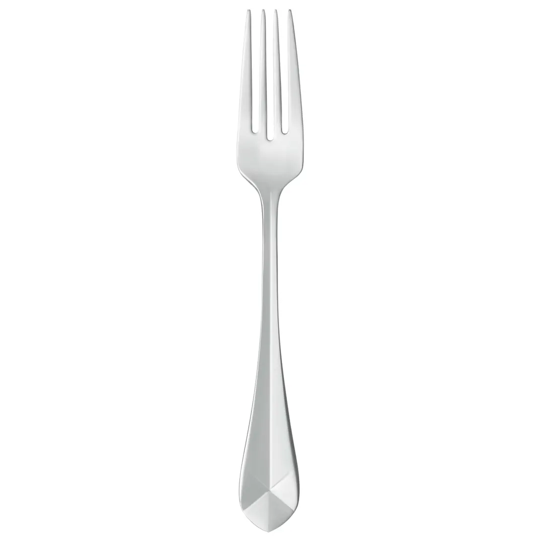 Reserve by Libbey 945027 Dinner Fork - 8-1/8" Faceted Design, 18/10 Stainless Steel Finish - 12/Case