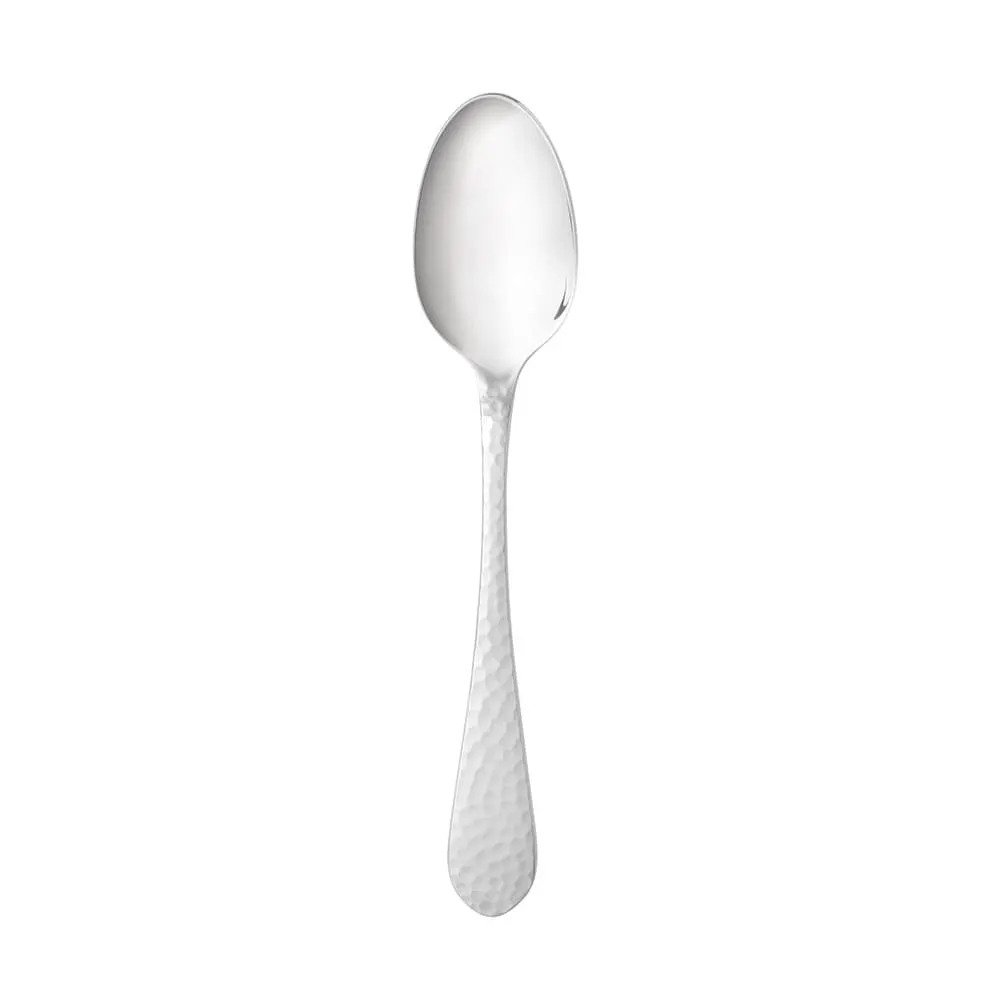 Reserve by Libbey 949001 Teaspoon, 6" Hammered Mirror Finish, 18/10 Stainless Steel - 12/Case