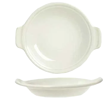 Libbey 950027745 - Shirred Egg Dish, 12 oz (8½"x7⅜"), China, Casablanca Pattern, Oven Safe 350°F - 24/Case