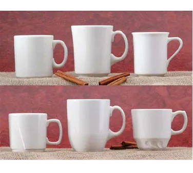 Libbey 951250277 - Flint China Café Mug, 12-Ounce, 4-5/8" Dia x 4-3/8" H, Non-Stackable, 12/Case