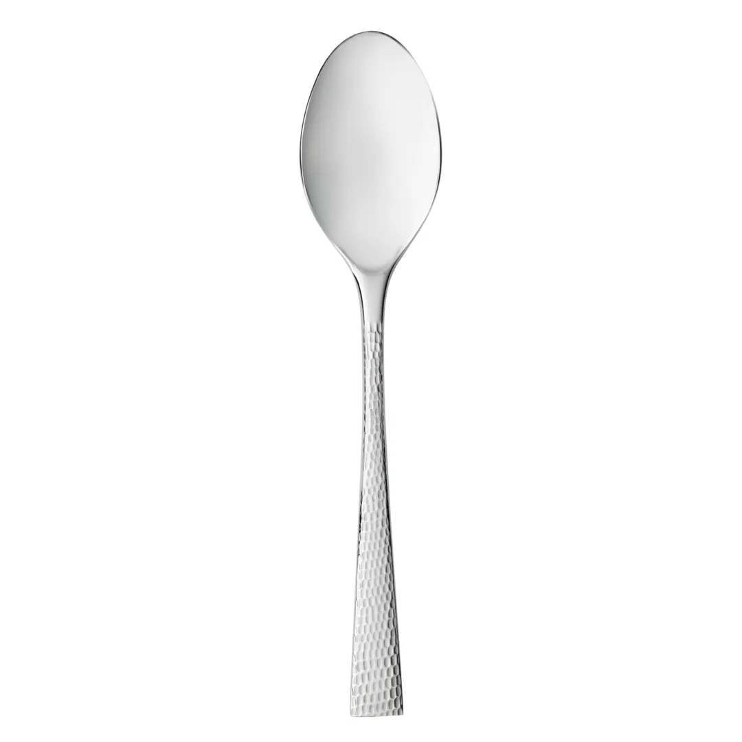 Reserve by Libbey 953002 Dessert Spoon - 7-3/8" Hammered Finish, 18/10 Stainless Steel - 12/Case